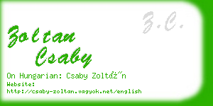 zoltan csaby business card